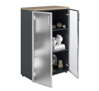 Шкаф для документов с стеклянными дверцами NW