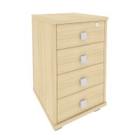 Тумба подкатная (4 ящика, с замком) Style, 420х450х714 мм