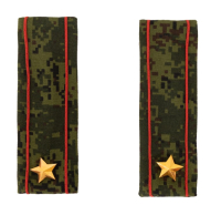 Погоны со звездой из желтого металла, (2 шт.)