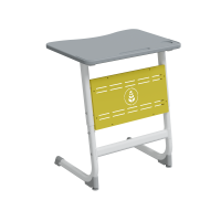 Стол ученический 1-местный регулируемый с перфорированным экраном