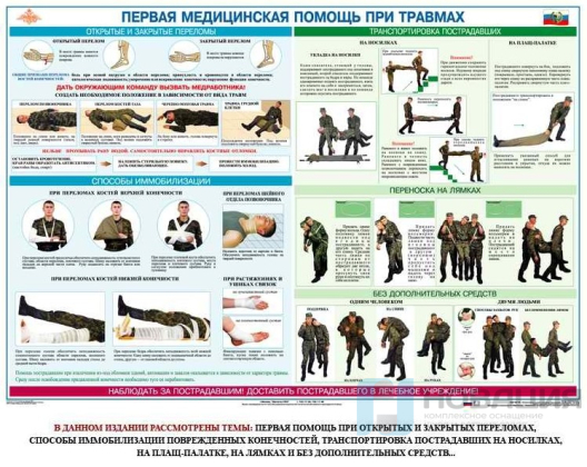 Комплект плакатов Первая медицинская помощь, (6 шт.)
