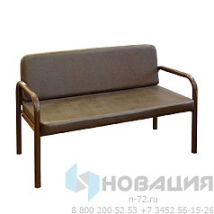 Диван на металлокаркасе трехместный, 1600x610x430 (775) мм