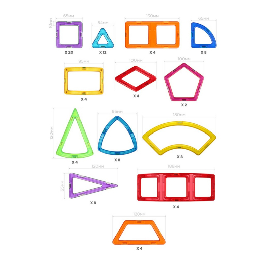 Магнитный конструктор MAGFORMERS Creative, 90 деталей