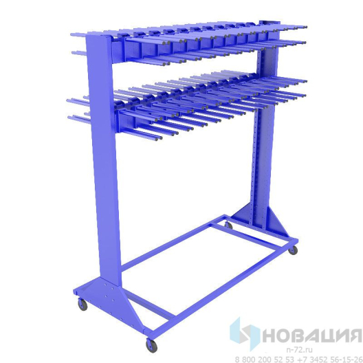 Стеллаж для хранения лыж мобильный, 2000х2000х900 мм