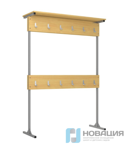 Секция вешалок напольная, двухсторонняя, 24 крючка