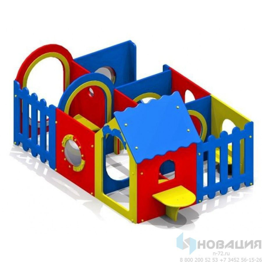 Домик-лабиринт, 6 секций