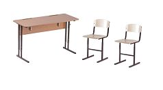 Комплект ученический двухместный регулируемый с наклоном столешницы Стандарт