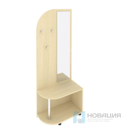 Вешалка с багажницей и зеркалом, Light