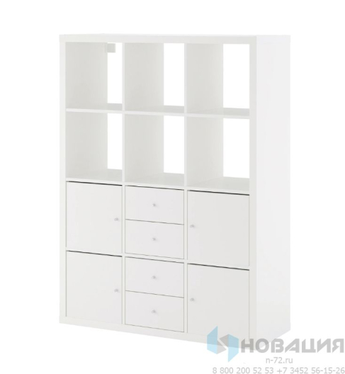 Стеллаж книжный (12 ячеек, 6 вставок)