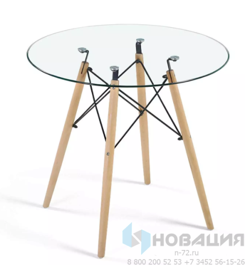 Стол обеденный круглый (столешница-стекло)