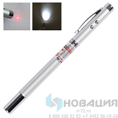 Указка лазерная, радиус 200 м, красный луч, LED-фонарь, указка, магнит, ручка, футляр, TP-RP-18