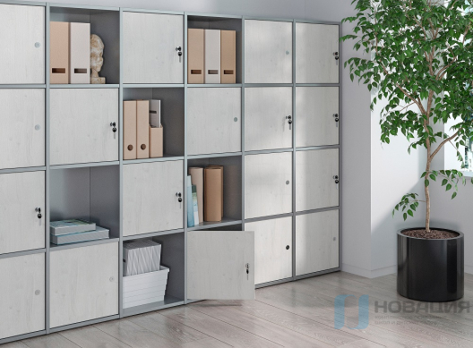 Модульный стеллаж Locker 6 секций, 2448х350х1593 мм