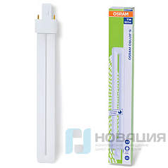 Лампа люминесцентная OSRAM DULUX S 11W/21-840, 11 Вт, U-образная, холодный белый свет, цоколь G23