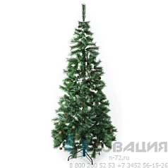 Ель новогодняя искусственная "Velvet Pinewood" 240 см, с инеем и шишками, ПВХ, ЗОЛОТАЯ СКАЗКА, 591706