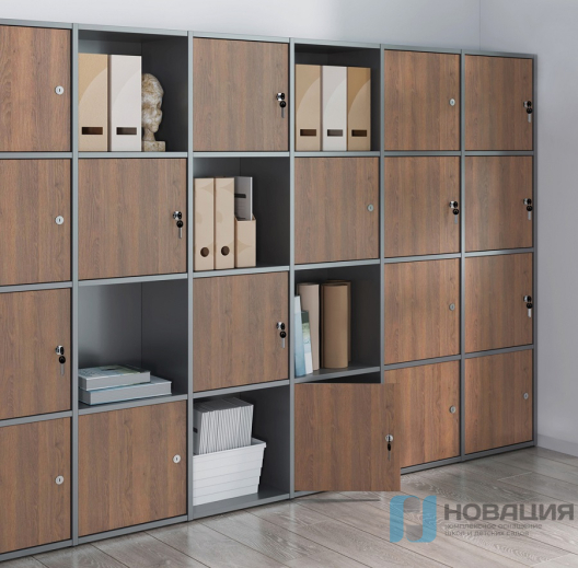 Модульный стеллаж Locker 6 секций, 2448х350х1593 мм