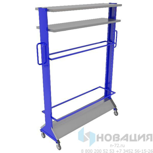 Стеллаж для хранения лыж и экипировки мобильный