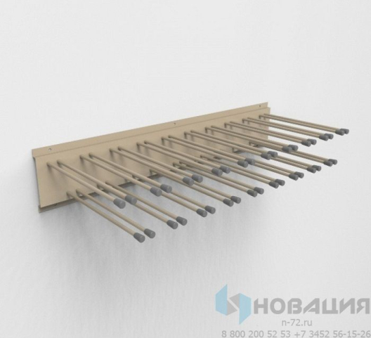 Вешалка для лыжных палок пристенная (на 57 пар)