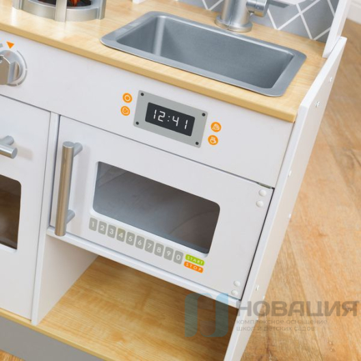 Игровая кухня "Давай играть", цвет серый