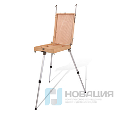 Этюдник из бука, 47х33х8,5см, высота холста до 60см, ножки алюминий 78см, BRAUBERG ART, 192268