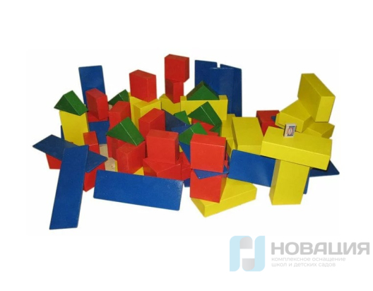 Напольный конструктор из дерева Строитель (78 элементов)