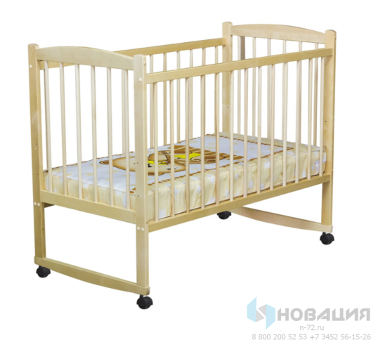Кровать ясельная на колесах, 1245х660х1050 мм (без матраса)