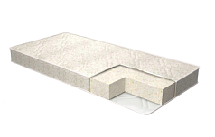 Беспружинный матрас (средней жесткости)