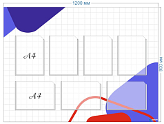 Стенд с карманами РДДМ, 1,2х0,9 м