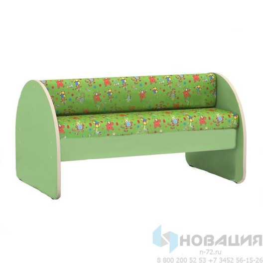 Скамейка двухсторонняя детская, флок (6-местная)
